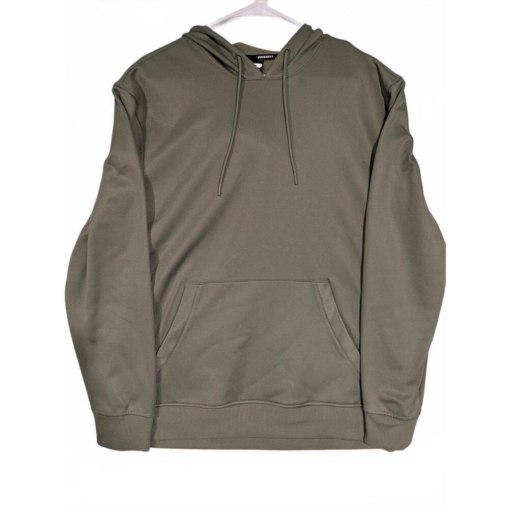 Russell Solid Waffle Texture Pullover Hoodie Kang… - image 1